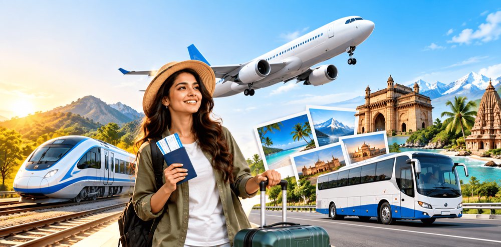 Train, flight and bus bookings